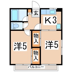 郡山富田駅 徒歩9分 2階の物件間取画像